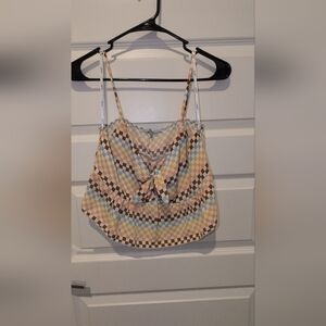 Papaya Pastel Checkered Camisole